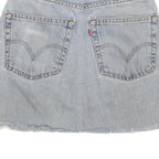 LEVI'S Womens Blue Denim Mini Skirt Cotton Blend Relaxed Fit Casual M