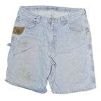 RIGGS WORKWEAR Mens Shorts Blue Denim Cargo XL W30 Work Utility Durable