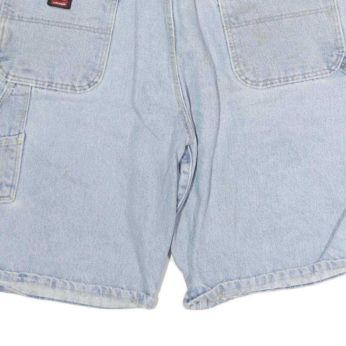 RIGGS WORKWEAR Mens Shorts Blue Denim Cargo XL W30 Work Utility Durable