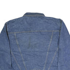 NO STRINGS ATTACHED Mens Blue Denim Jacket L Cotton Classic Button Closure