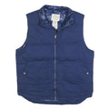 ST JOHNS BAY Womens Blue Puffer Jacket M Polyester Blend Zip Sleeveless