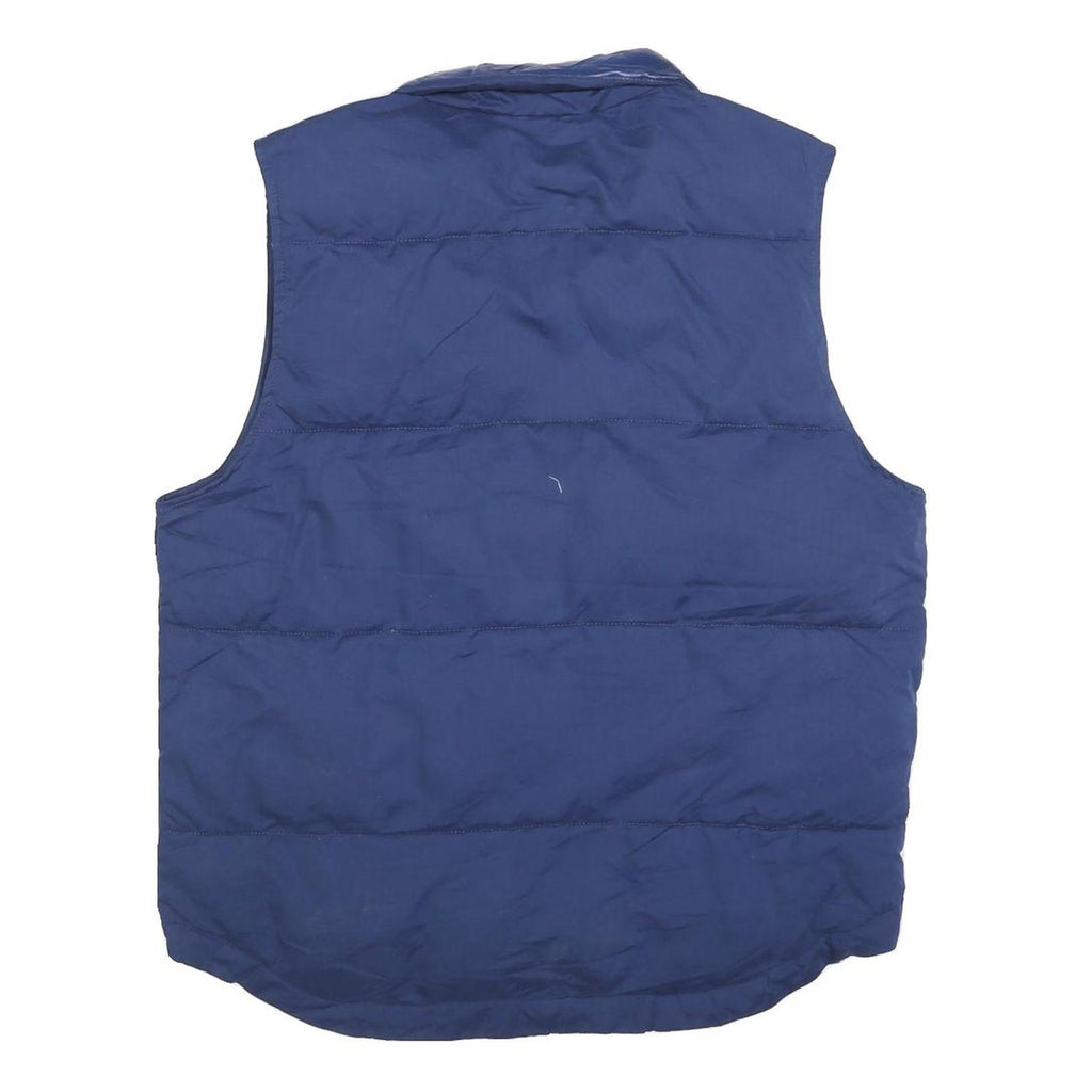 ST JOHNS BAY Womens Blue Puffer Jacket M Polyester Blend Zip Sleeveless