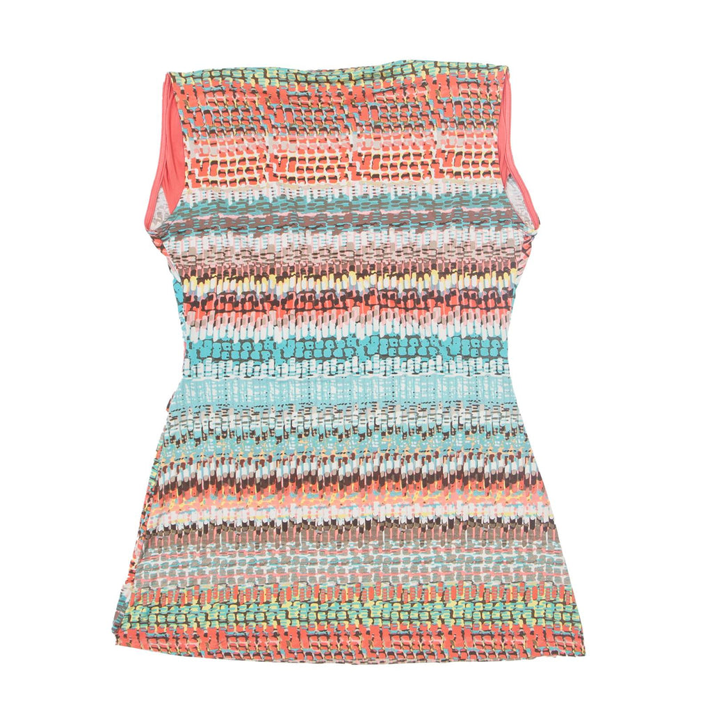 CASSIS COLLECTION Womens Mini Dress Pink Crazy Pattern Sleeveless Short M