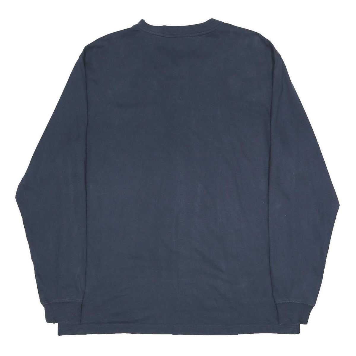 CARHARTT Mens Blue Loose Long Sleeve Henley Neck Logo Pocket L