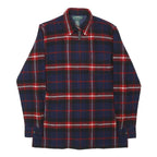 LAUREN RALPH LAUREN Womens Blue & Red Wool Zip Jacket S Check Classic