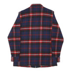 LAUREN RALPH LAUREN Womens Blue & Red Wool Zip Jacket S Check Classic