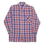 MCBRIAN Mens Purple & Red Check Shirt L Long Sleeve Cotton Blend Casual