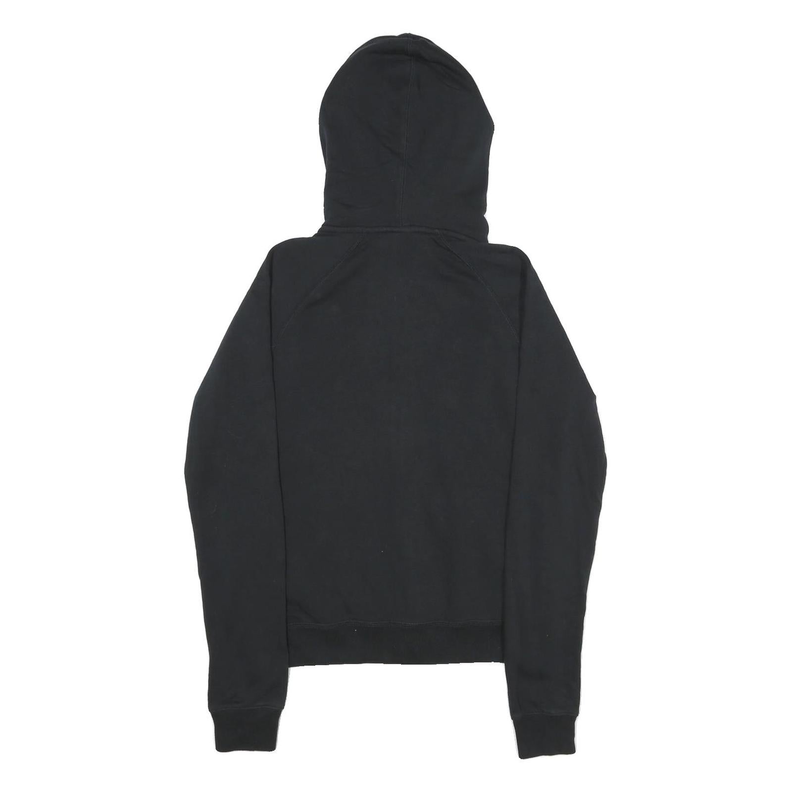 NIKE Womens Black Hoodie S Full Zip Cotton Blend Casual Sports Sweatshirt