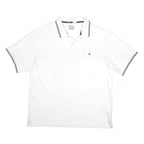CHAMPION Mens White Polo Shirt 2XL Cotton Blend Short Sleeve Classic Fit
