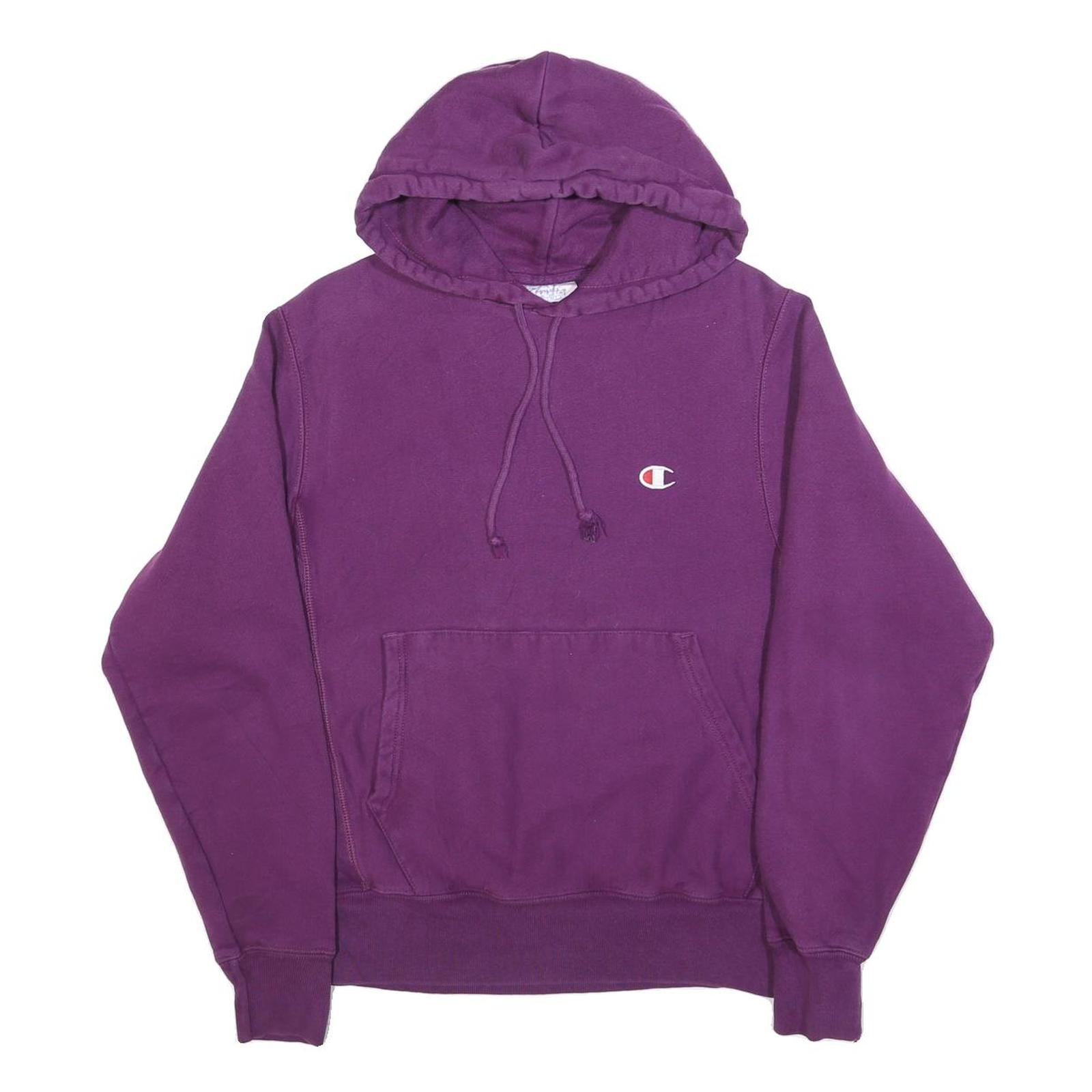 CHAMPION REVERSE WEAVE Mens Purple Pullover Hoodie S Cotton Blend Casual