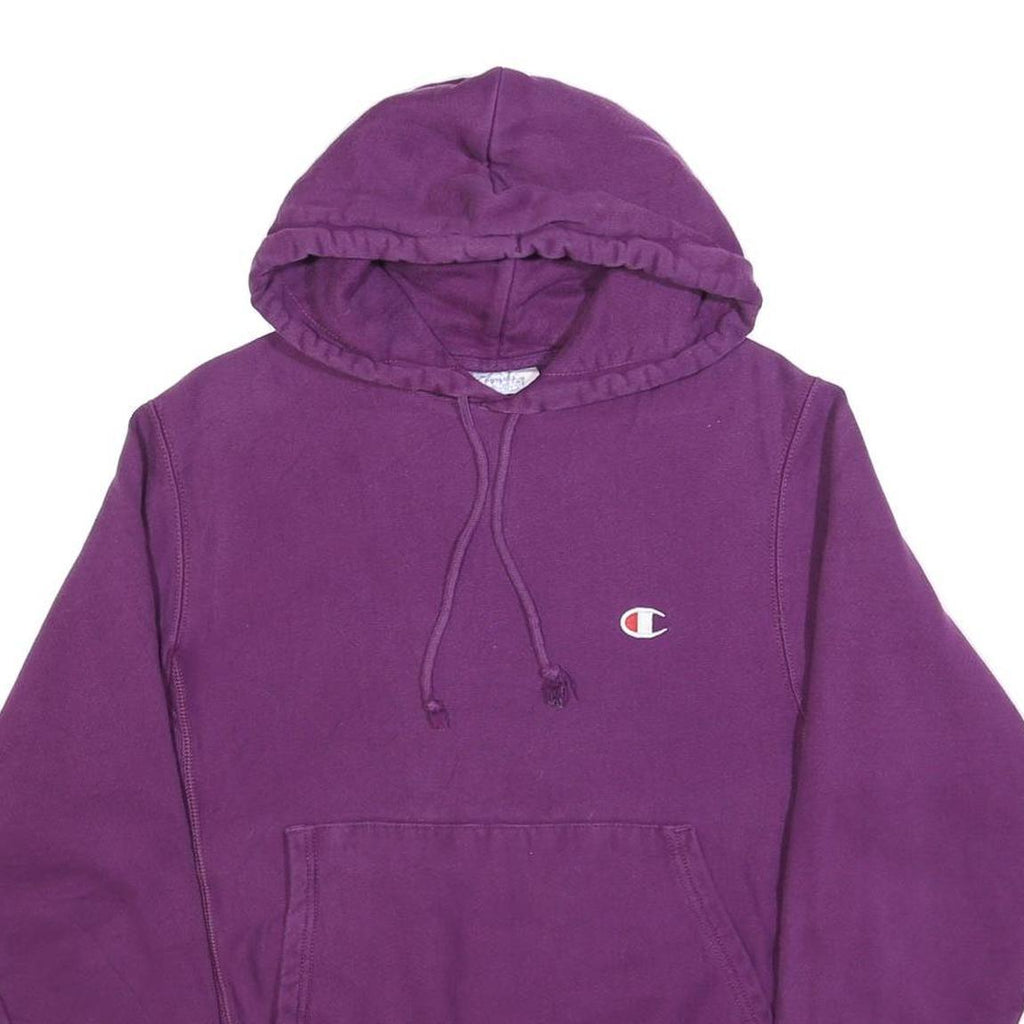 CHAMPION REVERSE WEAVE Mens Purple Pullover Hoodie S Cotton Blend Casual