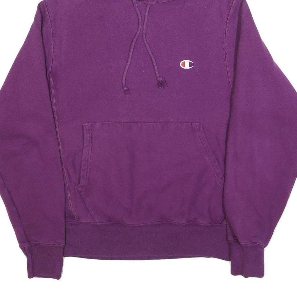 CHAMPION REVERSE WEAVE Mens Purple Pullover Hoodie S Cotton Blend Casual