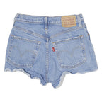 LEVI'S Womens Shorts Blue Denim Cut-Off S W24 Raw Edge Distressed Casual