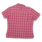 JACK WOLFSKIN Womens Pink Plaid Shirt L Lightweight Breathable Outdoor Style