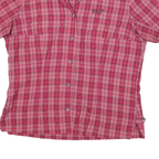 JACK WOLFSKIN Womens Pink Plaid Shirt L Lightweight Breathable Outdoor Style