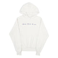 CHAMPION REVERSE WEAVE Mens White Hoodie M Cotton Blend Pullover Hooded