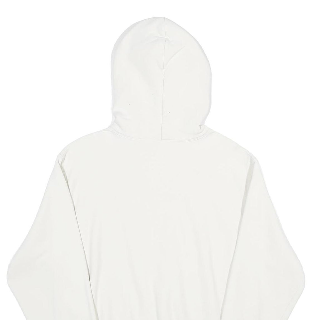 CHAMPION REVERSE WEAVE Mens White Hoodie M Cotton Blend Pullover Hooded