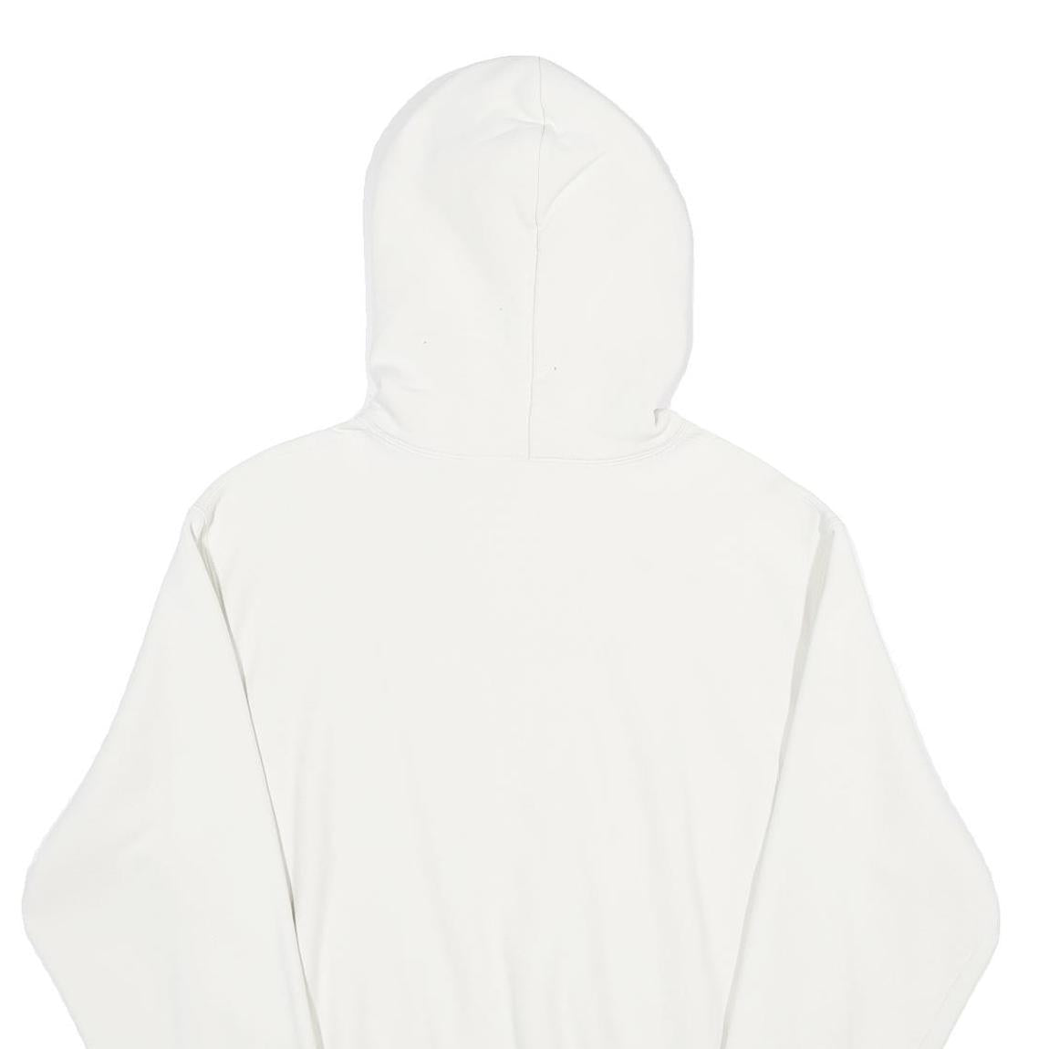 CHAMPION REVERSE WEAVE Mens White Hoodie M Cotton Blend Pullover Hooded