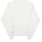CHAMPION REVERSE WEAVE Mens White Hoodie M Cotton Blend Pullover Hooded