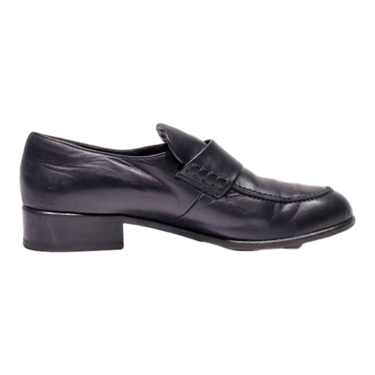 PAUL GREEN Loafer Shoes Black Leather Mens UK 7.5