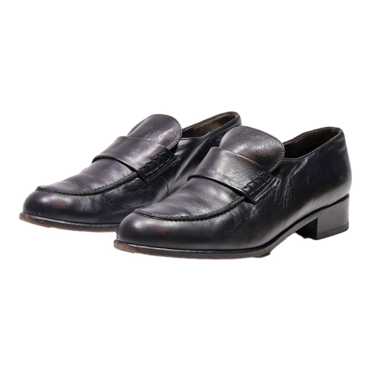 PAUL GREEN Loafer Shoes Black Leather Mens UK 7.5