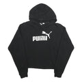 PUMA Womens Black Hoodie L Cotton Blend Pullover Hooded Sweatshirt