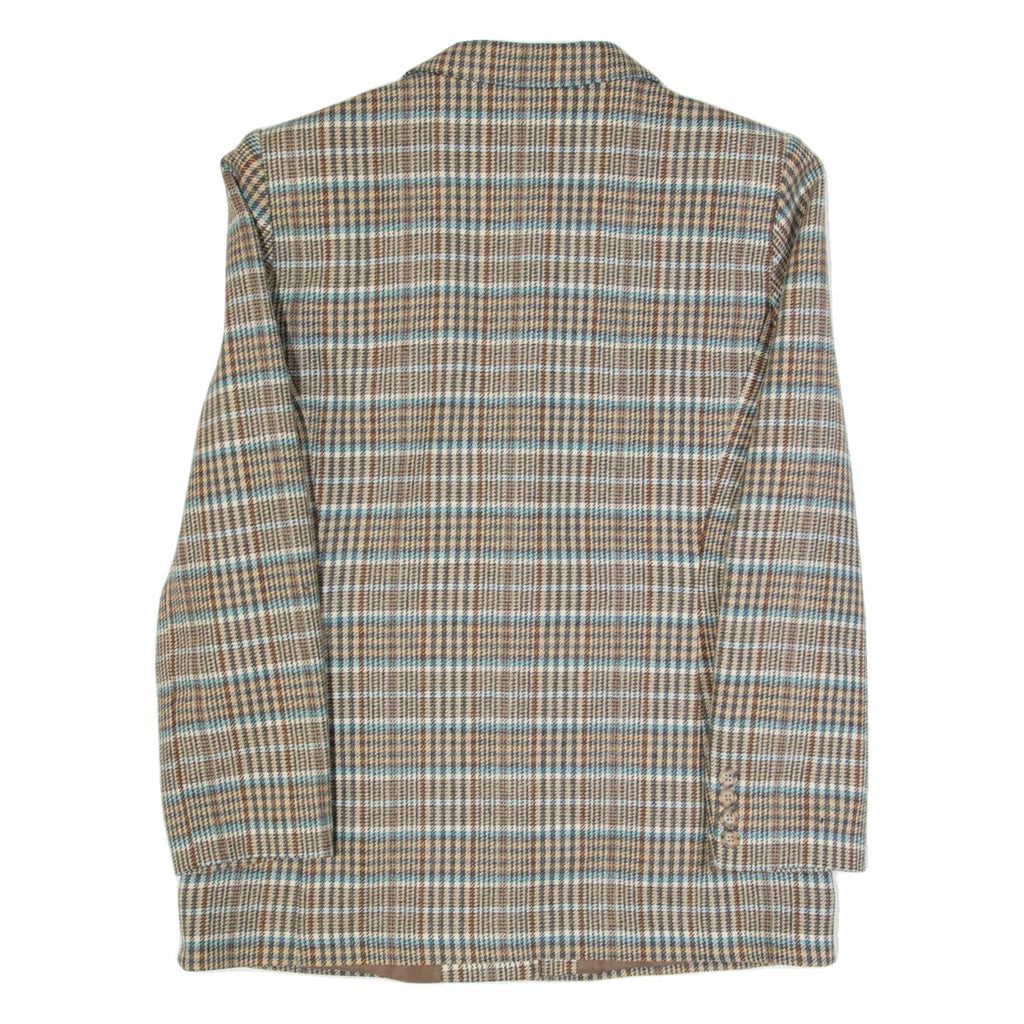ALEXON Womens Blazer Jacket Brown Wool 90s Check M