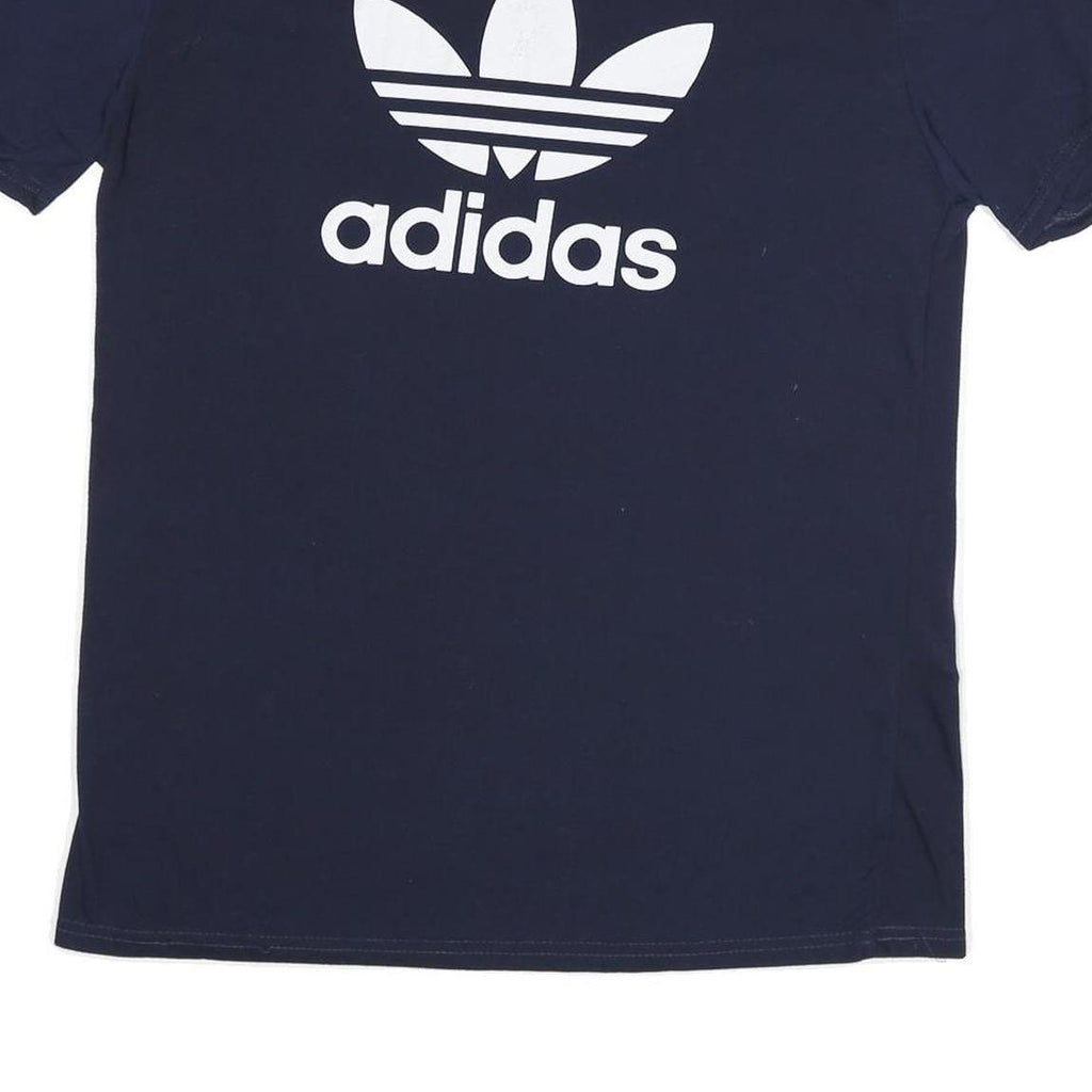 ADIDAS Mens Blue T-Shirt XL Short Sleeve Crew Neck Logo Graphic Casual