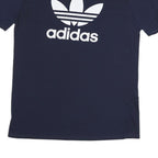ADIDAS Mens Blue T-Shirt XL Short Sleeve Crew Neck Logo Graphic Casual