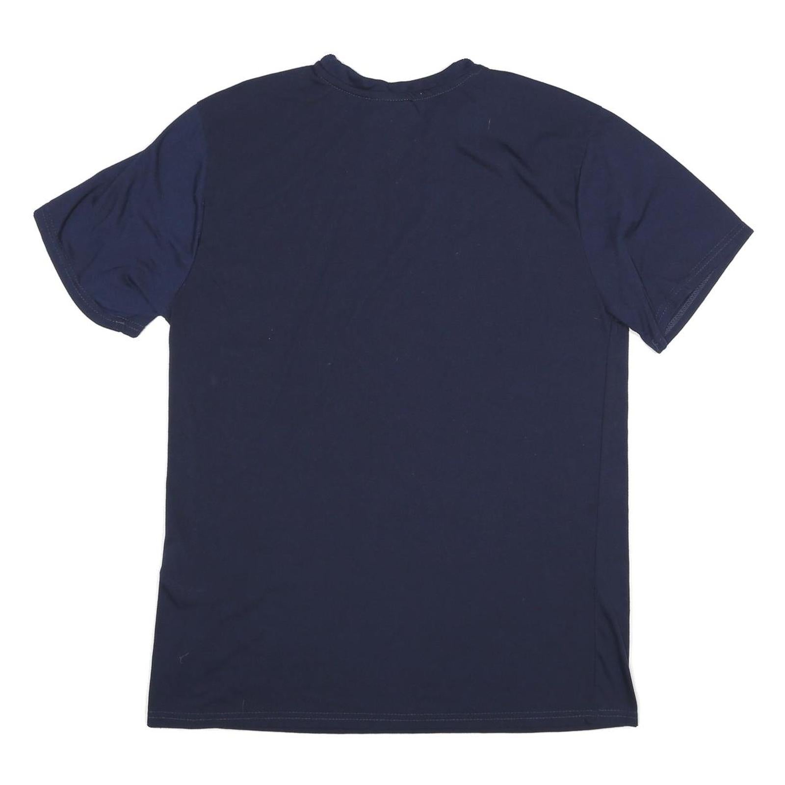 ADIDAS Mens Blue T-Shirt XL Short Sleeve Crew Neck Logo Graphic Casual