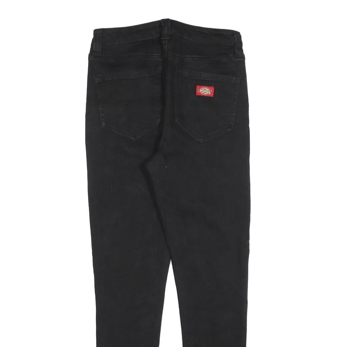 DICKIES Womens Slim Black Jeans Cotton Blend Button W26 L26 Stylish