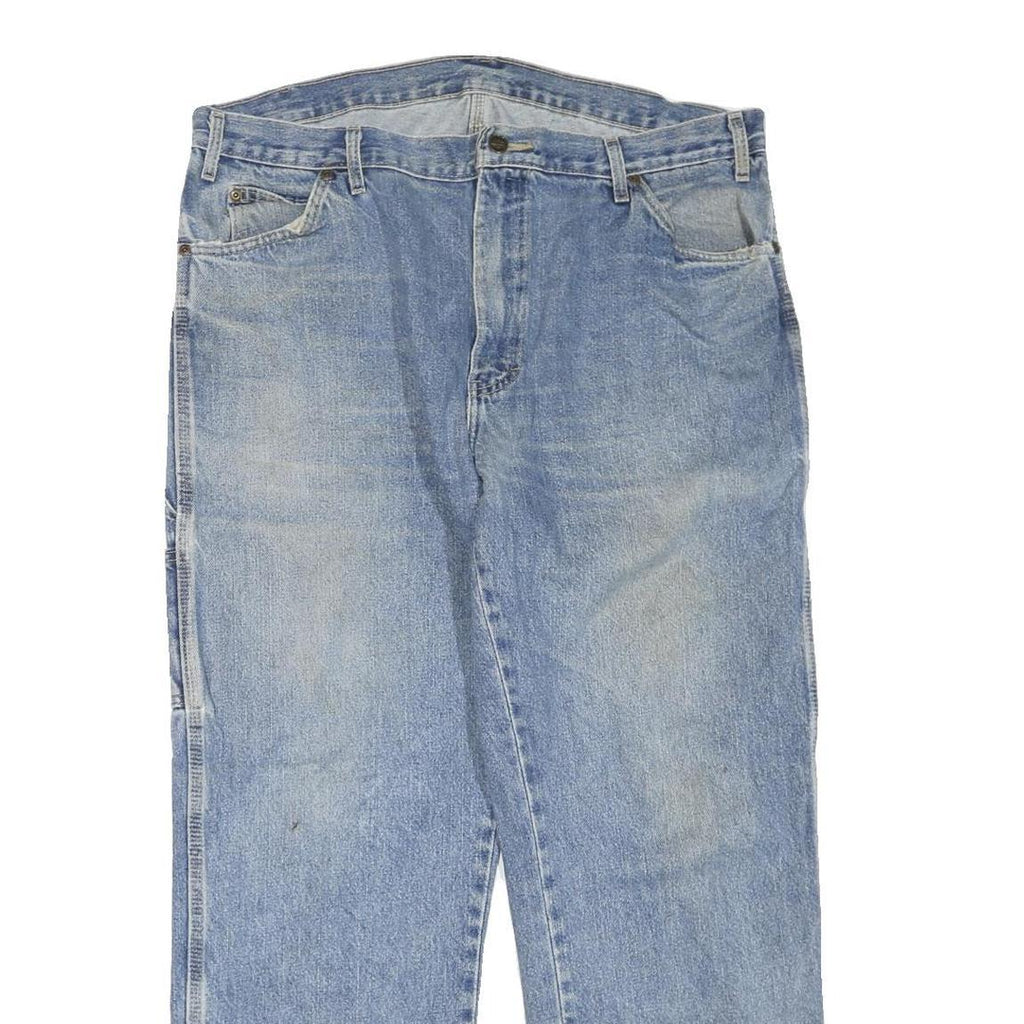 DICKIES Mens Jeans Blue Regular Straight Denim Medium W38 L30 Workwear