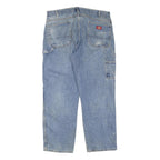 DICKIES Mens Jeans Blue Regular Straight Denim Medium W38 L30 Workwear