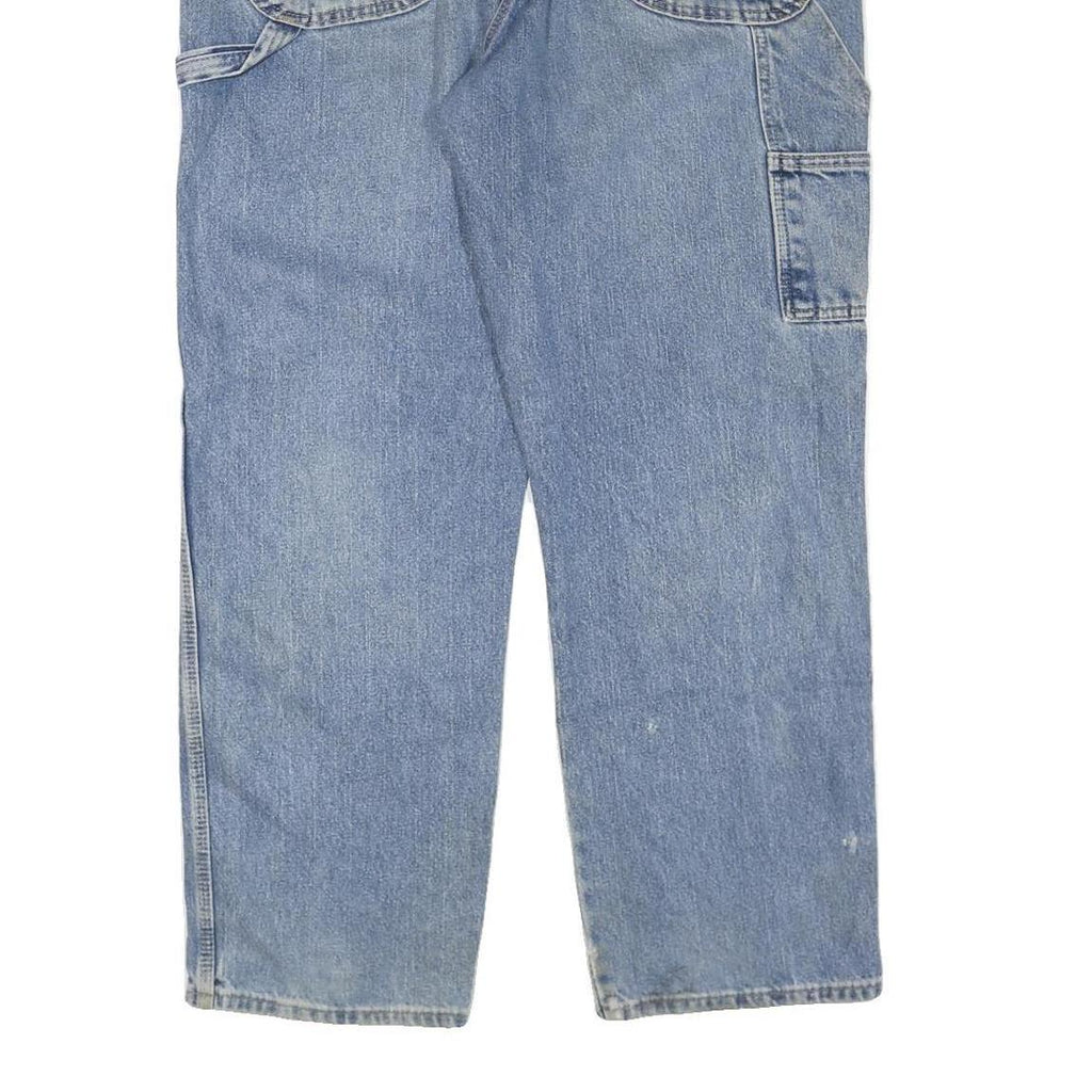 DICKIES Mens Jeans Blue Regular Straight Denim Medium W38 L30 Workwear