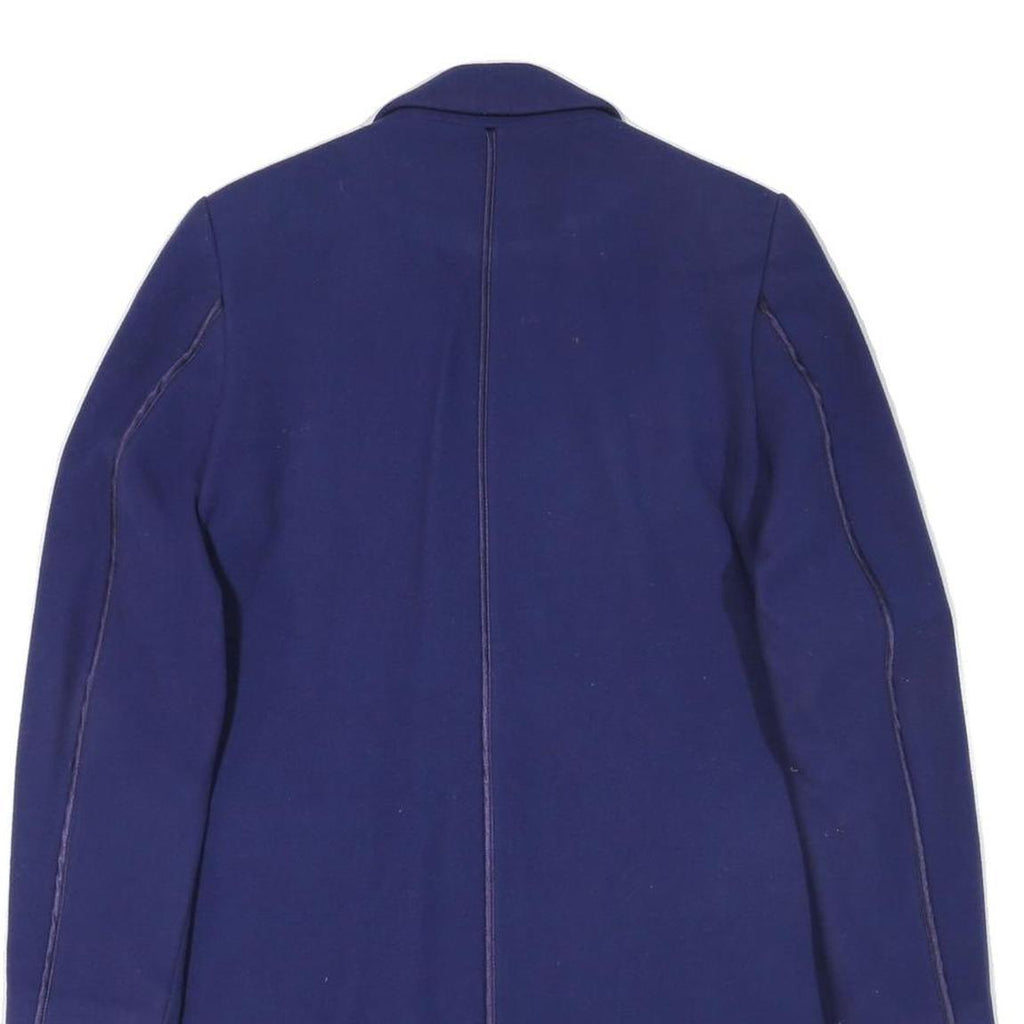 NINETEEN SEVENTYONE Womens Blue Wool Blend Button Jacket M Classic Tailored