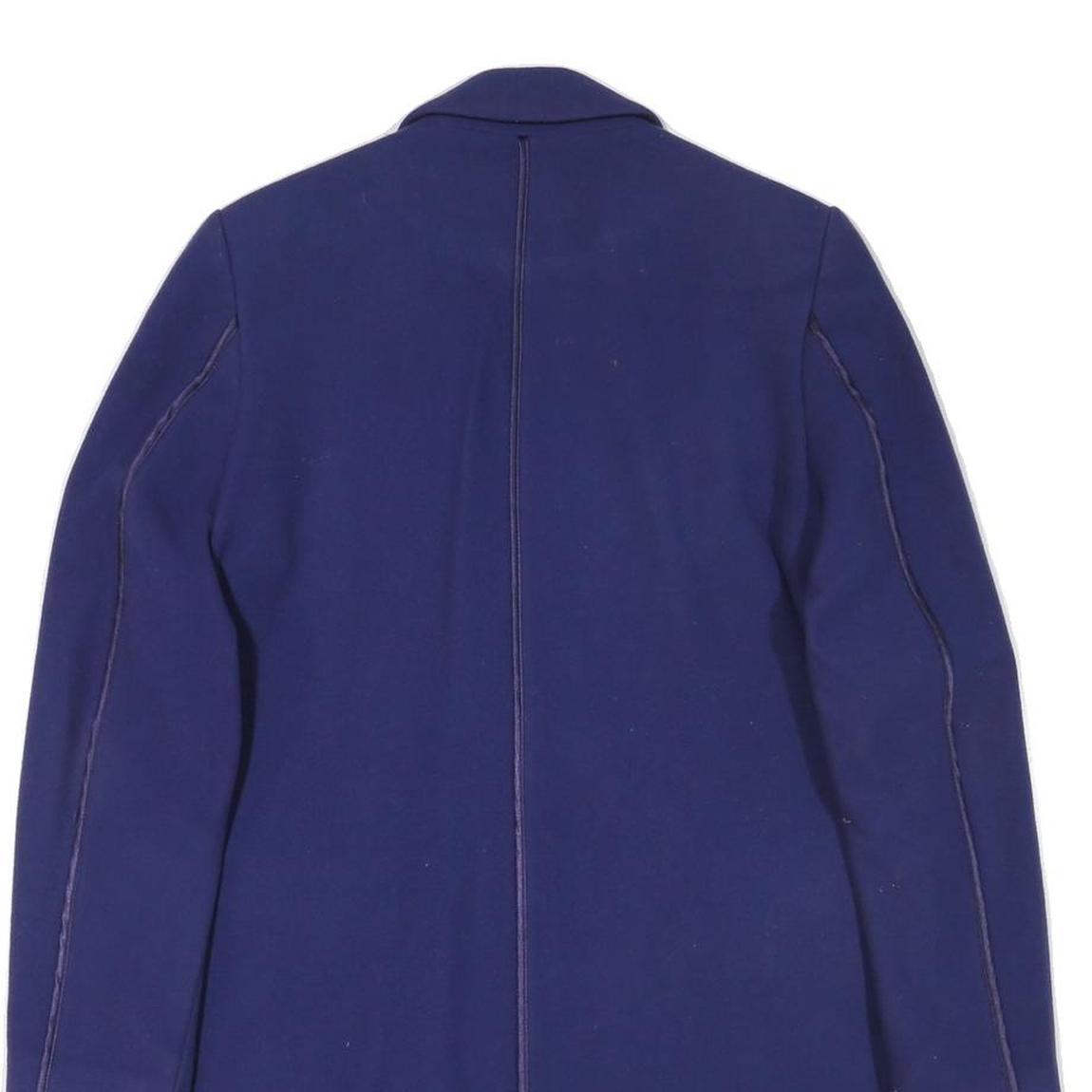 NINETEEN SEVENTYONE Womens Blue Wool Blend Button Jacket M Classic Tailored