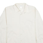 KANADAHAR CLUB Mens White Shirt L Cotton Blend Long Sleeve Button Closure