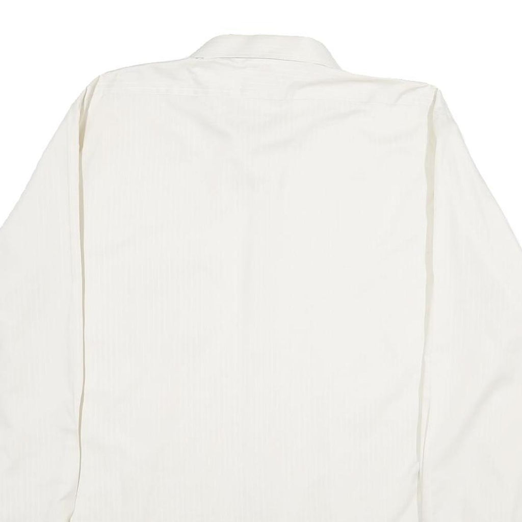 KANADAHAR CLUB Mens White Shirt L Cotton Blend Long Sleeve Button Closure
