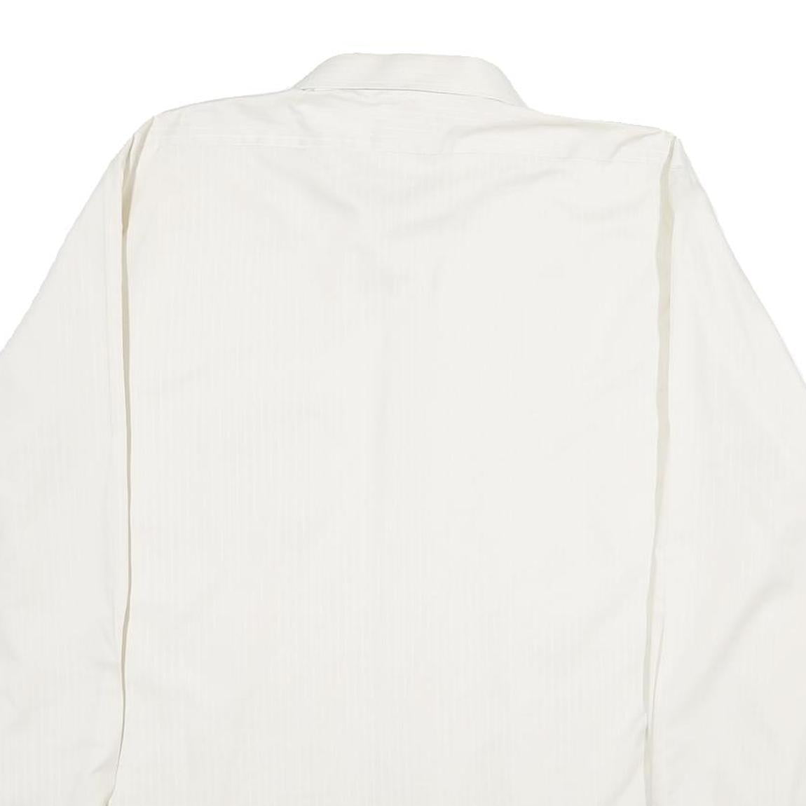 KANADAHAR CLUB Mens White Shirt L Cotton Blend Long Sleeve Button Closure