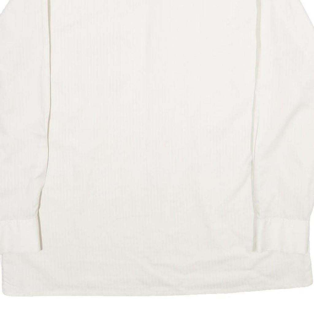 KANADAHAR CLUB Mens White Shirt L Cotton Blend Long Sleeve Button Closure