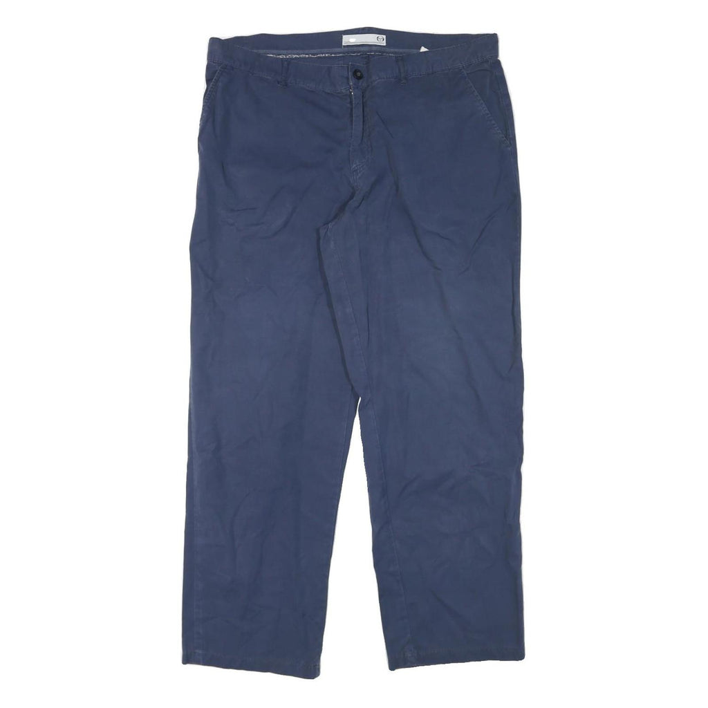SERGIO TACCHINI Mens Cotton Blend Blue Relaxed Straight Trousers W38 L30 Casual
