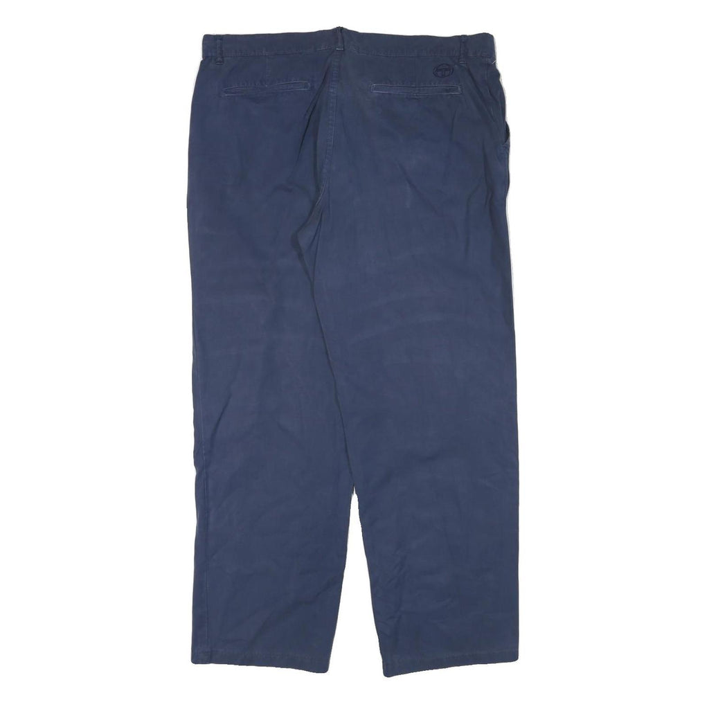 SERGIO TACCHINI Mens Cotton Blend Blue Relaxed Straight Trousers W38 L30 Casual