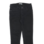 LEVI'S Womens Slim Black Denim Slim Fit Jeans W29 L27 Classic Cotton Blend Zip