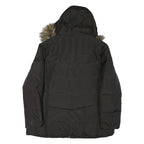 CALVIN KLEIN Womens Black Polyester Blend Puffer Jacket 2XL Zip Hooded