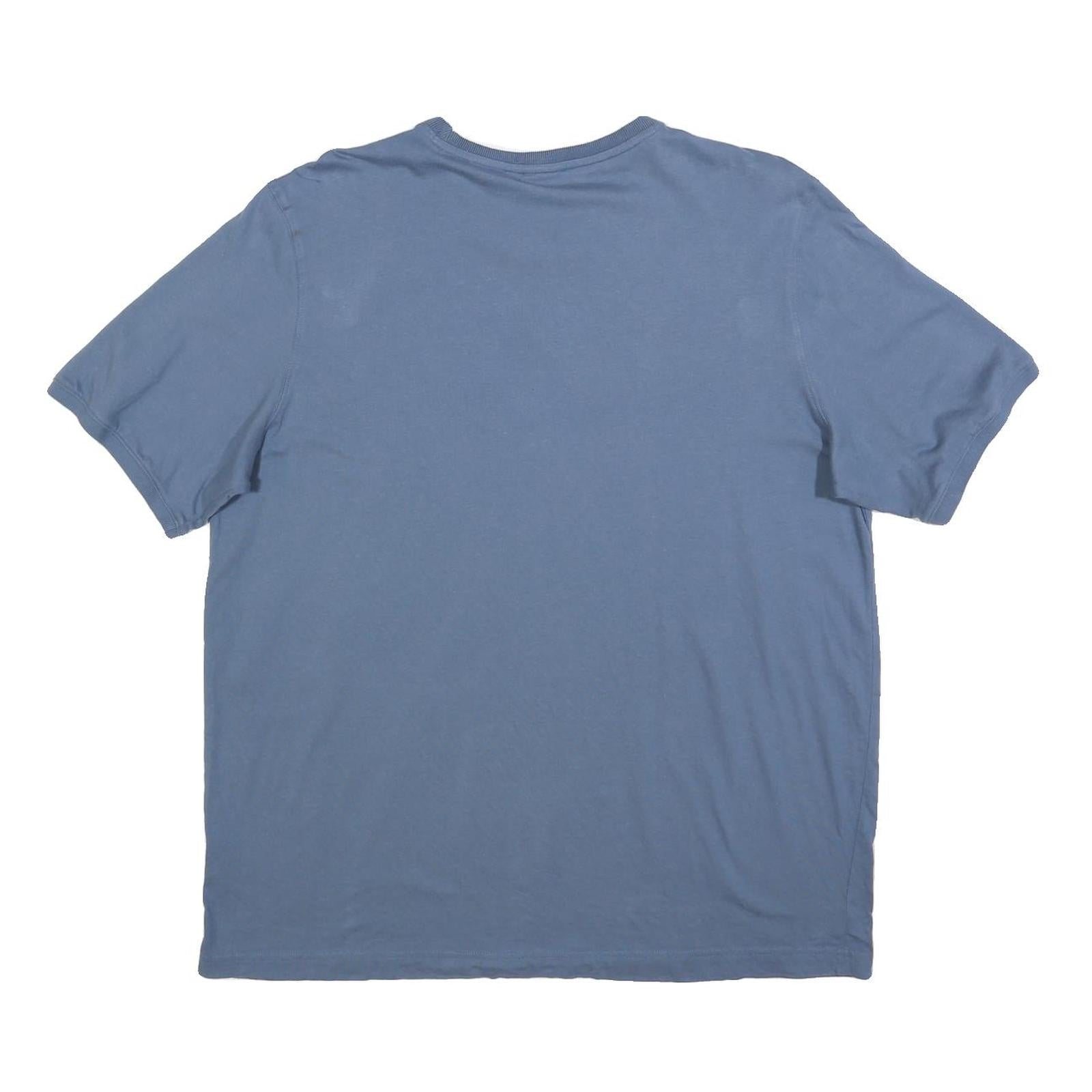 ADIDAS Mens Blue Crew Neck Short Sleeve Graphic T-Shirt L Casual Cotton