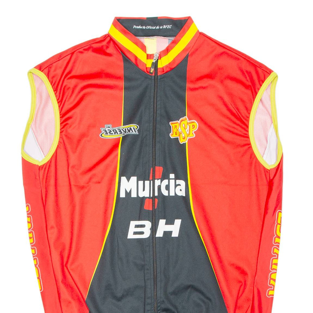 Cycling Mens Jersey Red Sleeveless Full Zip XL