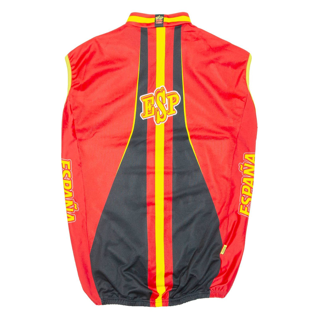 Cycling Mens Jersey Red Sleeveless Full Zip XL