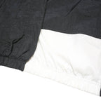 NIKE Mens Black & White Nylon Zip Jacket M Sportswear Large Logo Casual