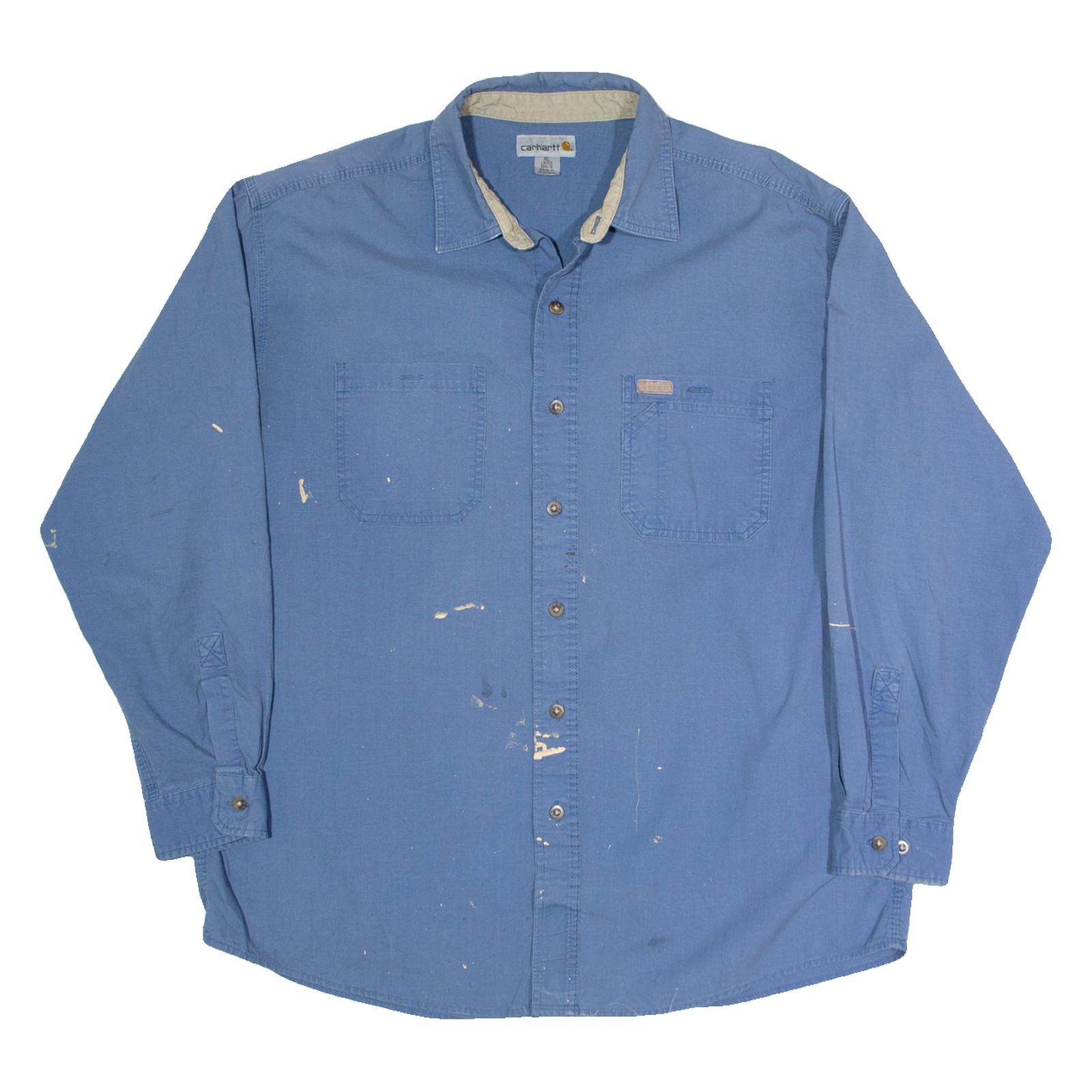 CARHARTT Mens Worker Shirt Blue Long Sleeve XL