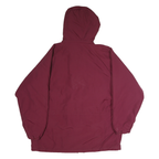 EDDIE BAUER Womens Maroon Nylon Outdoor Jacket XL Zip Hooded Casual Warm